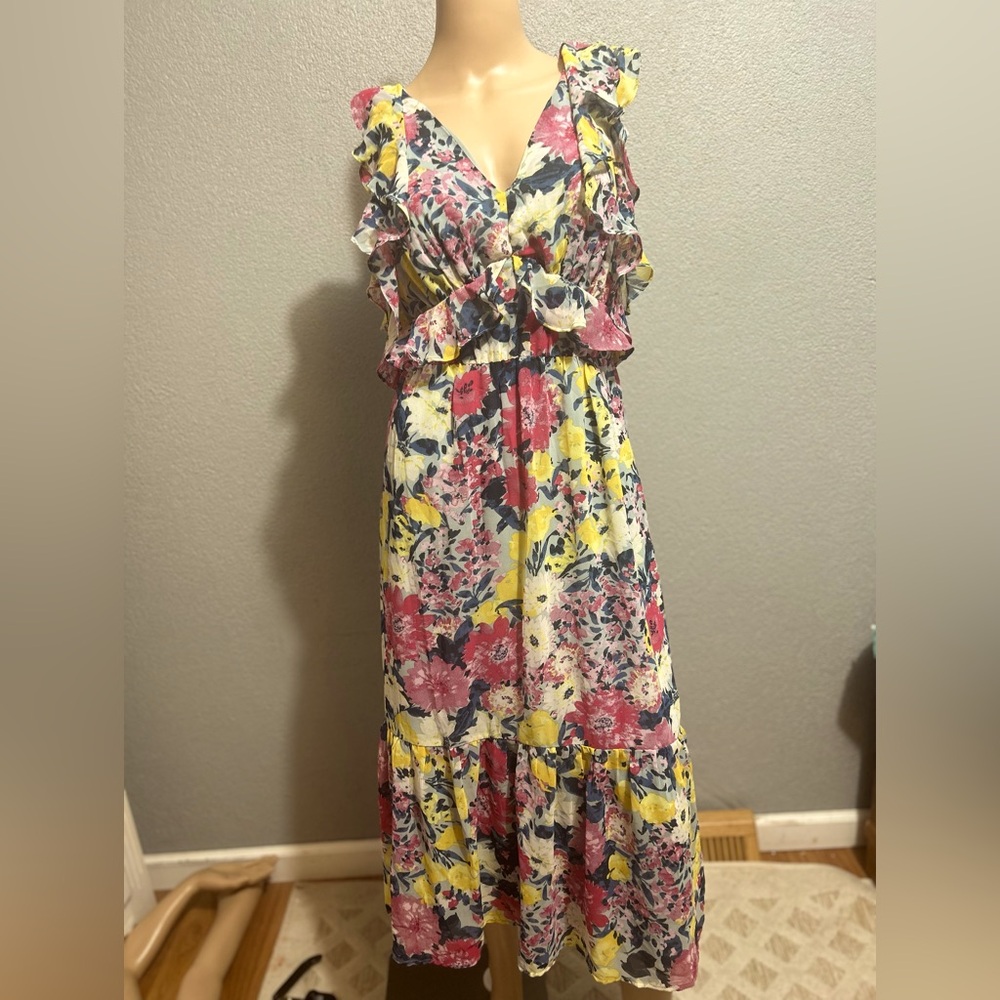 Nwot LC a Lauren Conrad ruffled tie back dress size xs
